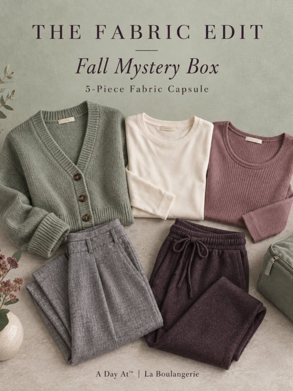 Women's Fall Mystery Box 5pc Clothing Capsule Cashmere Merino Cotton Viscose M